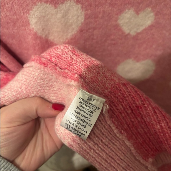 NWT Pink Heart Cardigan Sweater - Picture 7 of 7